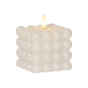 LED-Wachskerze Flamme Dot Weiß –...