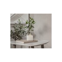 LED-Wachskerze Flamme Dot Weiß – Bubble-Design, 9,5?cm, Timer & warmweißes Licht