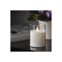 LED Stumpenkerze M-TWINKLE 10 + 12,5 + 15cm