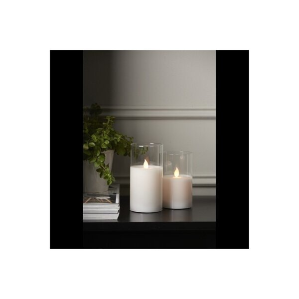 LED Stumpenkerze M-TWINKLE 10 + 15cm