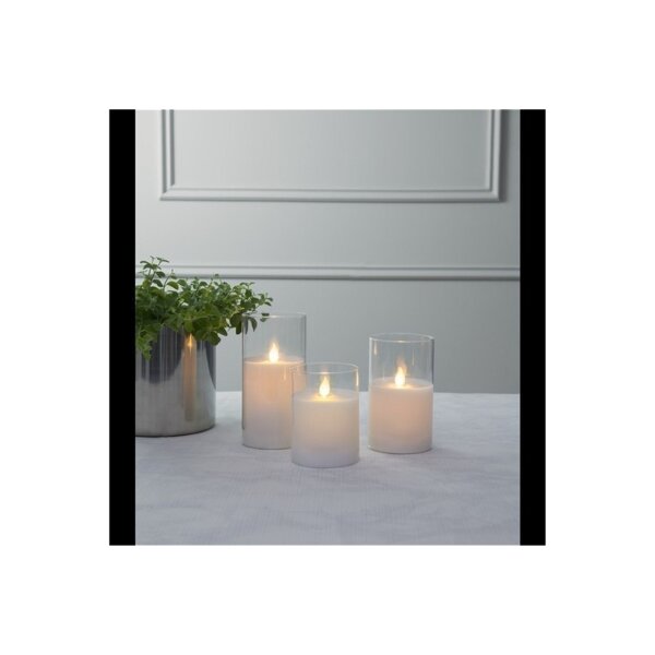 LED Stumpenkerze M-TWINKLE 10 + 15cm