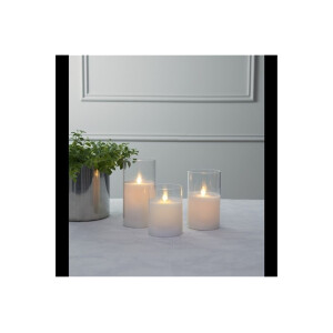 LED Stumpenkerze M-TWINKLE 10 + 15cm