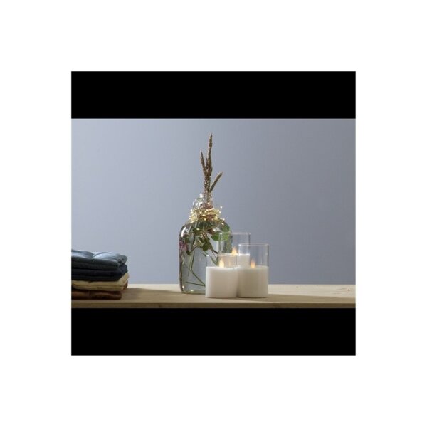 LED Stumpenkerze M-TWINKLE 15cm