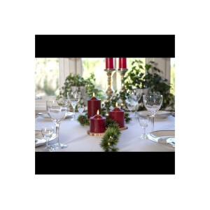 LED STUMPENKERZE FLAMME Rot 15cm