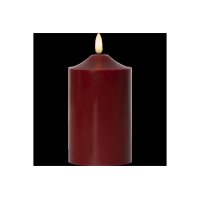 LED STUMPENKERZE FLAMME Rot 15cm