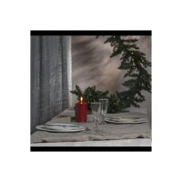 LED STUMPENKERZE FLAMME Rot 15cm