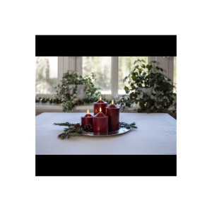 LED STUMPENKERZE FLAMME Rot 17cm