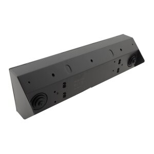 ChiliTec Ecksteckdose Küchensteckdose mit USB Doppelsteckdose 4x Steckdosen 2x USB I 90° Winkel I 230V Aufbau & Eck-Montage für Arbeitsplatte Küche I Schwarz