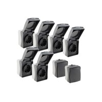 NUQUI Feuchtraum Starter-Kit 8-teilig, IP54, Aufputz, 250V~/ 16A