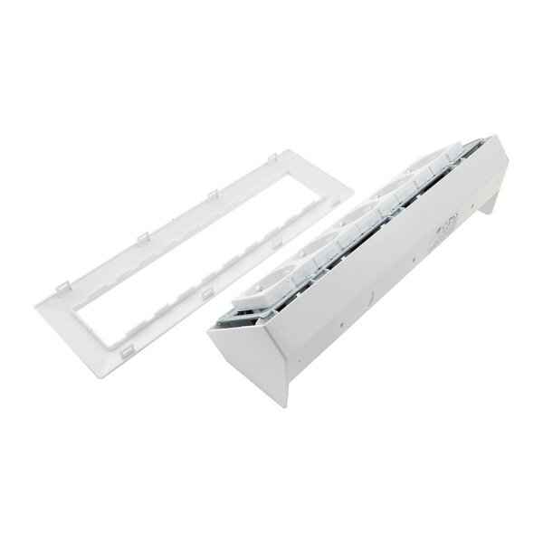 ChiliTec Steckdosenblock 5-fach Ecksteckdose 230V Küchensteckdose Aufbausteckdose mit 5 Steckplätzen Unterbau & Eck Montage für Arbeitsplatte Küche Werkstatt Weiß