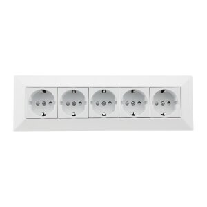 ChiliTec Steckdosenblock 5-fach Ecksteckdose 230V...