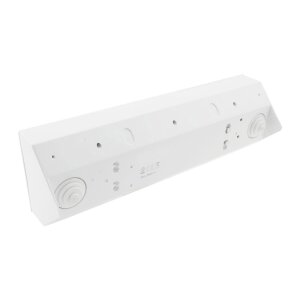 ChiliTec Steckdosenblock 5-fach Ecksteckdose 230V Küchensteckdose Aufbausteckdose mit 5 Steckplätzen Unterbau & Eck Montage für Arbeitsplatte Küche Werkstatt Weiß