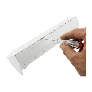 ChiliTec Steckdosenblock 5-fach Ecksteckdose 230V Küchensteckdose Aufbausteckdose mit 5 Steckplätzen Unterbau & Eck Montage für Arbeitsplatte Küche Werkstatt Weiß
