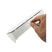 ChiliTec Steckdosenblock 5-fach Ecksteckdose 230V Küchensteckdose Aufbausteckdose mit 5 Steckplätzen Unterbau & Eck Montage für Arbeitsplatte Küche Werkstatt Weiß