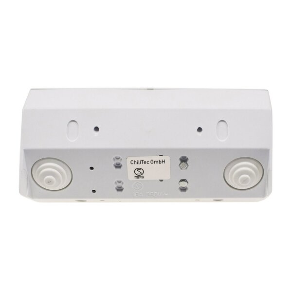 ChiliTec Steckdosenblock Unterbausteckdose 3-fach 250V 3er Aufputzsteckdose für Küche Büro Werkstatt Matt Weiß