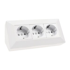 ChiliTec Steckdosenblock Unterbausteckdose 3-fach 250V...