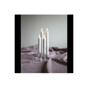 4er Set LED LEUCHTERKERZE X2 FLAMME weiß15 + 24,5cm...