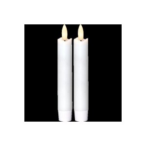 4er Set LED LEUCHTERKERZE X2 FLAMME weiß15 + 24,5cm...