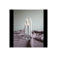4er Set LED LEUCHTERKERZE X2 FLAMME weiß15 + 24,5cm hoch