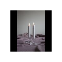 4er Set LED LEUCHTERKERZE X2 FLAMME weiß15 + 24,5cm hoch
