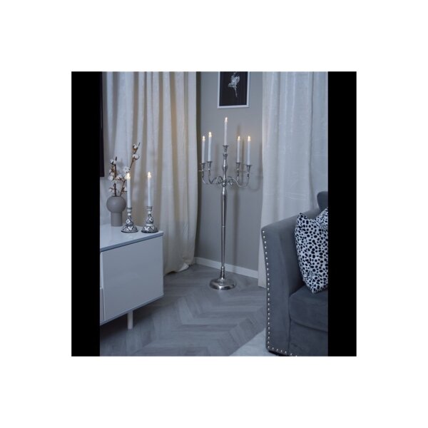 LED LEUCHTERKERZE X2 FLAMME weiß 24,5cm hoch