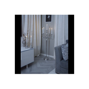 LED LEUCHTERKERZE X2 FLAMME weiß 24,5cm hoch