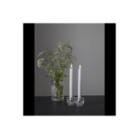 LED LEUCHTERKERZE X2 FLAMME weiß 24,5cm hoch