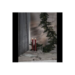 4er Set LED LEUCHTERKERZE X2 FLAMME rot