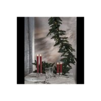 4er Set LED LEUCHTERKERZE X2 FLAMME rot