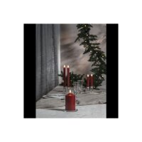 4er Set LED LEUCHTERKERZE X2 FLAMME rot