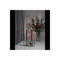 4er Set LED LEUCHTERKERZE X2 FLAMME rot