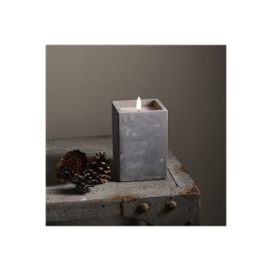 Flamme CEM LED-Kerze mit Timer, 14 cm, Zement &...