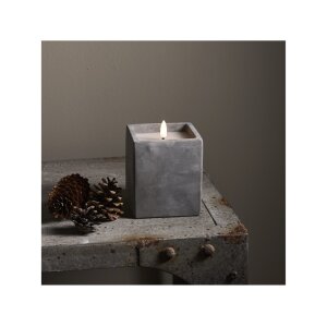 LED-Kerze Flamme Cem – Grau, 11,5?cm mit Timer,...