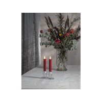 LED-Leuchterkerzen dunkelrot – Antik-Design mit Timer | Batteriebetrieben