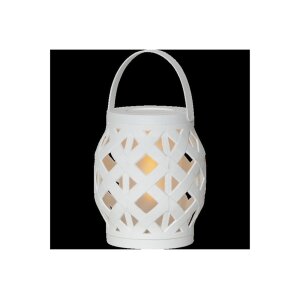 LATERNE FLAME LANTERN weiß 16cm hoch
