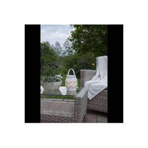LATERNE FLAME LANTERN weiß 16cm hoch