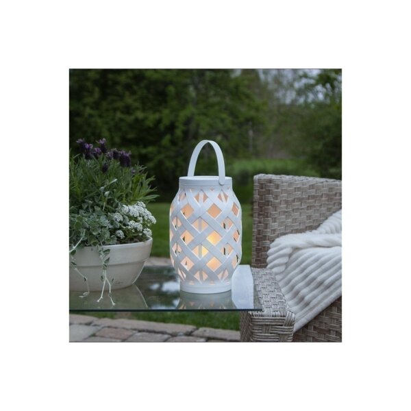 LATERNE FLAME LANTERN weiß 23cm