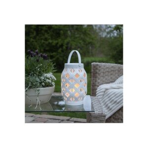 LATERNE FLAME LANTERN weiß 23cm