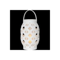 LATERNE FLAME LANTERN weiß 23cm
