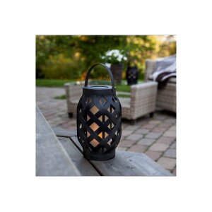 2er Set LATERNE FLAME LANTERN 16 & 23cm hoch