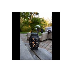 2er Set LATERNE FLAME LANTERN 16 & 23cm hoch