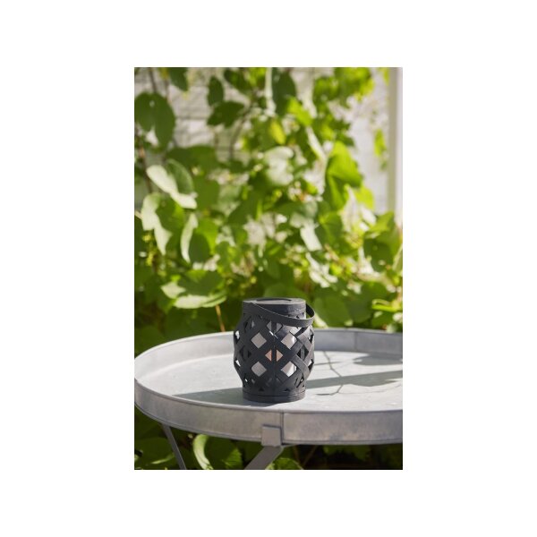 LED Gartenlaterne – Schwarz, warmweiß, Timer-Funktion, IP44 wetterfest