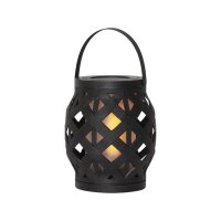 LED Gartenlaterne – Schwarz, warmweiß, Timer-Funktion, IP44 wetterfest