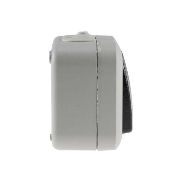 Feuchtraum Serien-Schalter mit Kontroll Lampe IP44 Aufputz 250V 10A Grau