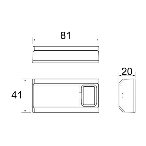 Funk-Klingeltaster "Pilota Porta" mit Namensfeld