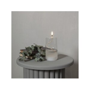 STAR TRADING LED-Kerze Flamme Float – 17,5 cm, Glas...